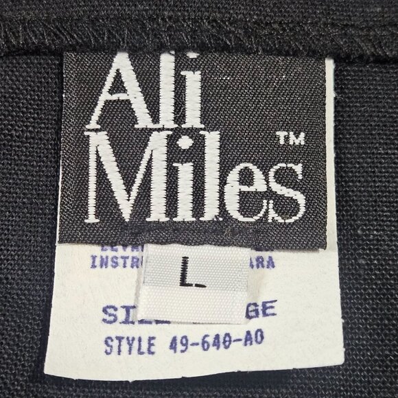 Ali Miles Black Sleeveless Floral Button Vest L – Artsy Grannycore, Bold Boho - Picture 3 of 14